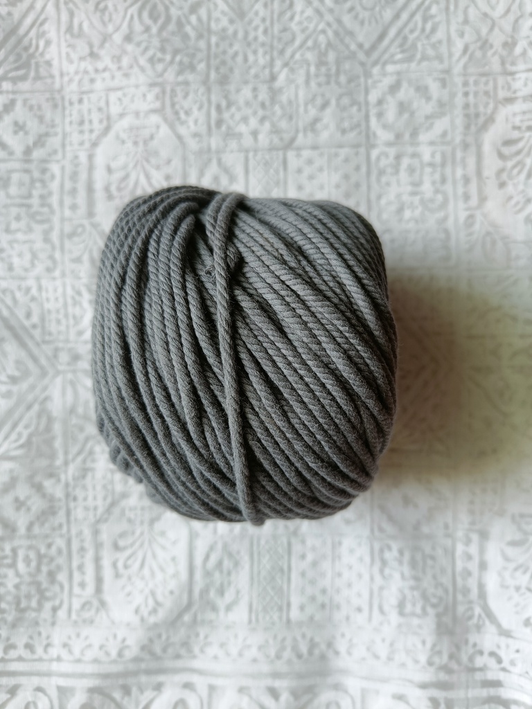  4MM Macrame Cord | 4 PLY Twisted Cotton Cord | 100% Natural Cotton Macrame Rope | for Macrame Handmade Plant Hanger | Macrame Wall Hanging | Macrame Craft Making | Macrame Cord | Macrame Thread | Grey