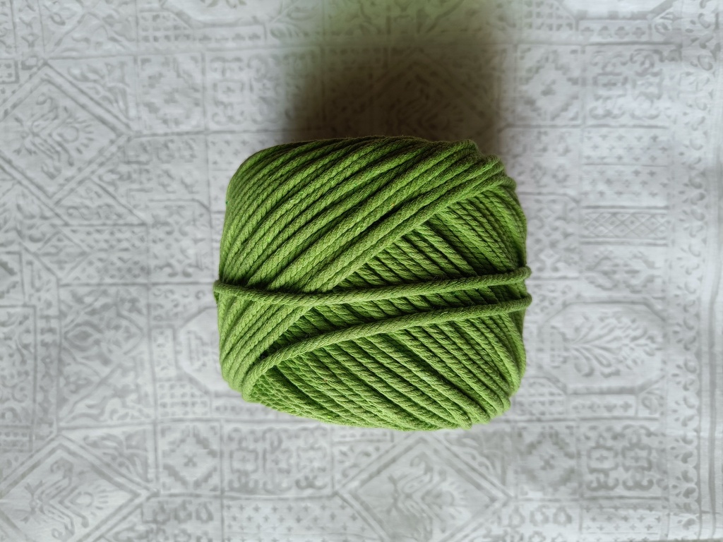  4MM Macrame Cord | 4 PLY Twisted Cotton Cord | 100% Natural Cotton Macrame Rope | for Macrame Handmade Plant Hanger | Macrame Wall Hanging | Macrame Craft Making | Macrame Cord | Macrame Thread | Parrot Green