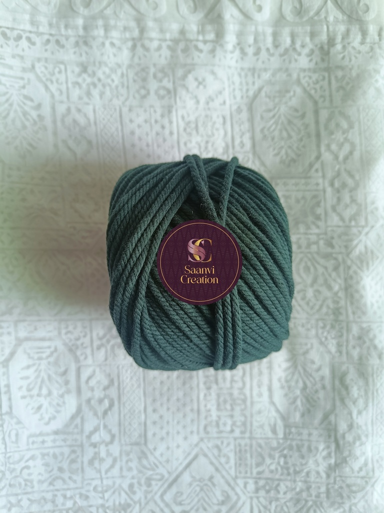  4MM Macrame Cord | 4 PLY Twisted Cotton Cord | 100% Natural Cotton Macrame Rope | for Macrame Handmade Plant Hanger | Macrame Wall Hanging | Macrame Craft Making | Macrame Cord | Macrame Thread | Peacock Blue
