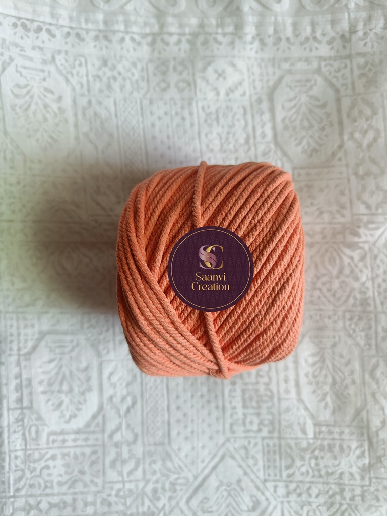  4MM Macrame Cord | 4 PLY Twisted Cotton Cord | 100% Natural Cotton Macrame Rope | for Macrame Handmade Plant Hanger | Macrame Wall Hanging | Macrame Craft Making | Macrame Cord | Macrame Thread | Dusty Pink