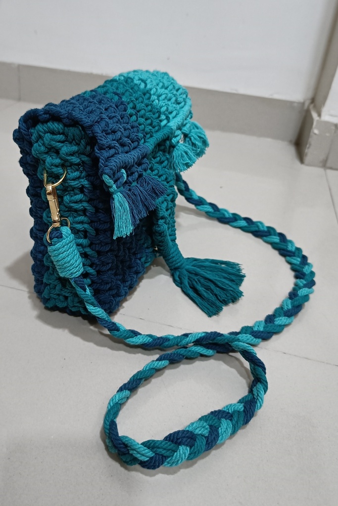 Saanvi Creations' Boho Box: The Compact Macrame Sling Bag | Macrame  Sling Bag | Macrame Baby Bag | Macrame Hand Bag | Sling Bag | Multi Color 