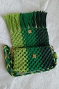  Saanvi Creations' Green Dream Macrame Bag: Multicolored Macrame Sling Bag | Macrame Sling Bag | Macrame Bag | Macrame Hand Bag | Sling Bag | Multi Green Color