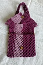  Saanvi Creations' Royal Purple Macrame Bag: Multicolored Macrame Sling Bag | Macrame Sling Bag | Macrame Bag | Macrame Hand Bag | Sling Bag | Royal Purple