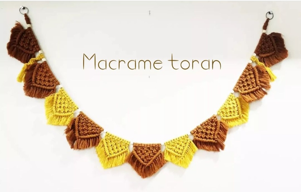 Saanvi Creations' Woven Welcome: Handcrafted Macrame Toran | Macrame Toran for Door | Toran |Multi Color