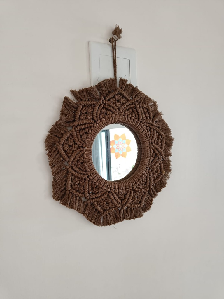 Saanvi Creations' Boho Reflections: Macrame Mirrors | Macrame Round Mirror | Macrame Wall Mirror |  Macrame Mirror | Home Decoration | Handmade Macrame Mirror