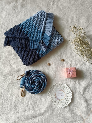  Saanvi Creations' Ocean Breeze Macrame Bag: Multicolored Macrame Sling Bag | Macrame Sling Bag | Macrame Bag | Macrame Hand Bag | Sling Bag | Multi Color