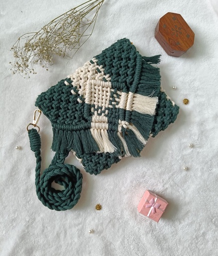  Saanvi Creations' Spring Meadow Macrame Bag: Multicolored Macrame Sling Bag | Macrame Mini Sling Bag | Macrame Baby Bag | Macrame Mini Hand Bag | Baby Bag | Sling Bag | Multi Color