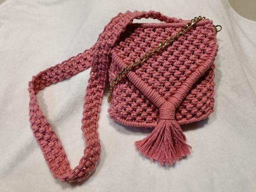 Saanvi Creations' Bohemian Blush : The Flamingo Macrame Sling Bag for Effortless Style | Macrame  Sling Bag | Macrame Hand Bag | Sling Bag | Flamingo