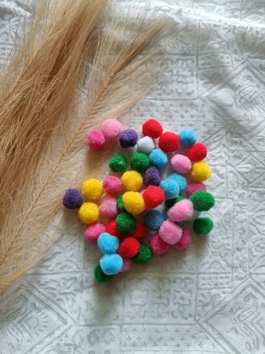 Saanvi Creation:  Mix Coloured Pom Pom | Macrame Pom Pom