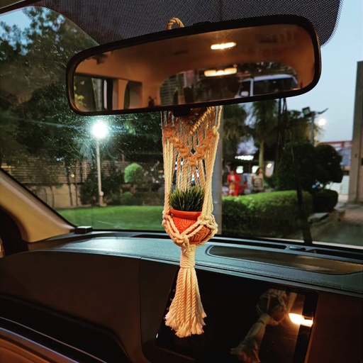 Saanvi Creations' Boho Charms: Personalized Magic for Your Car | Macrame Car Charm | Car Charm | Kalash Car Charm