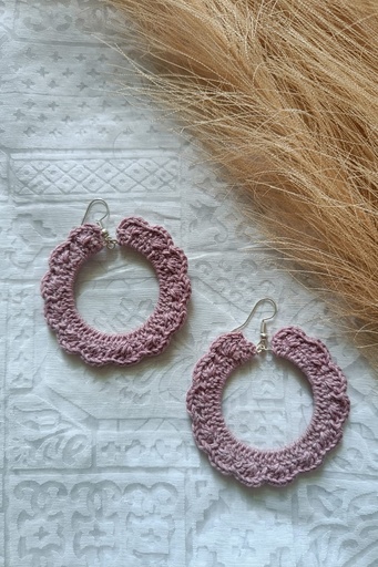 Saanvi Creation's Hoop Crochet Earrings | Boho Earrings | Crochet Earrings | Lavendr