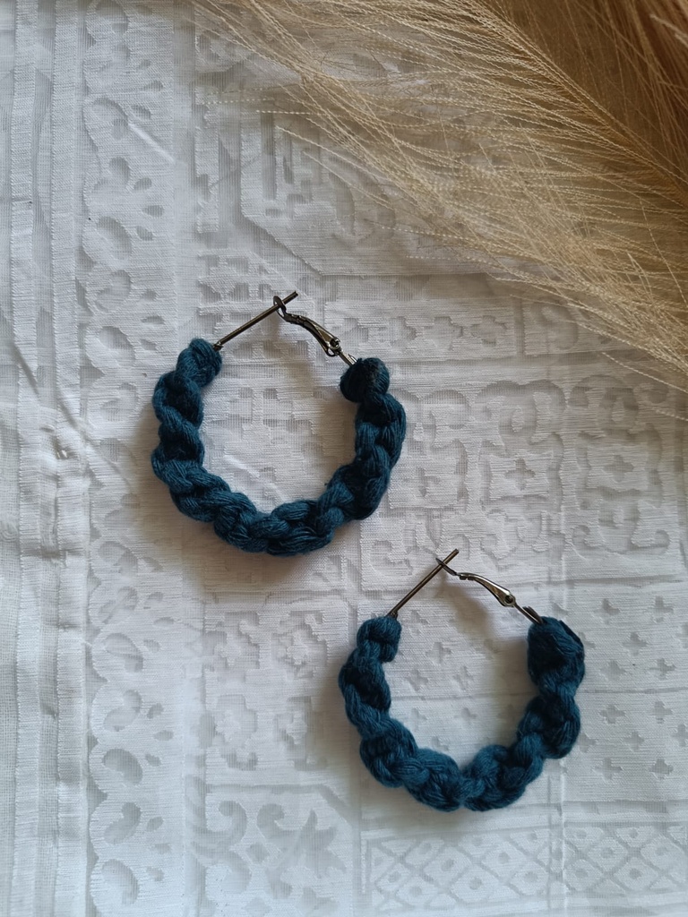 Saanvi Creation's Hoop Macrame Earrings Boho Earrings Macrame
