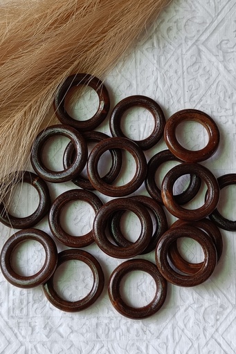 Saanvi Creation: Nature's Embrace - Polished Wood Rings for Hanging Greenery | Polished Wooden Ring | Plant Hanger  Rings | Charm - 4 Cm | Macrame Craft |  Macrame Accessories