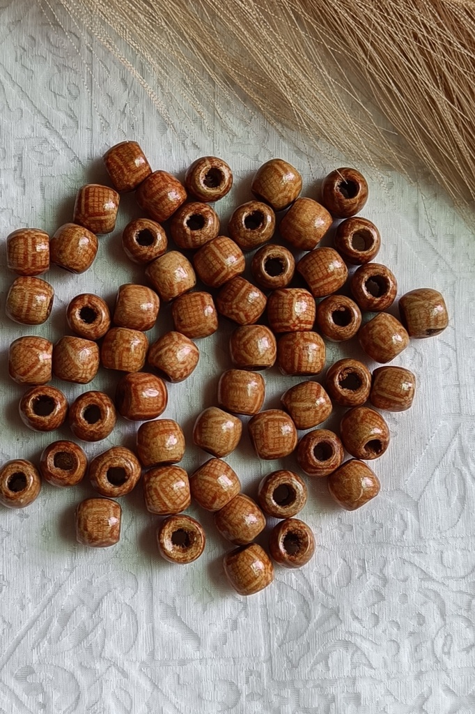 Saanvi Creation: Earthy Essentials Light Brown Wooden Beads for