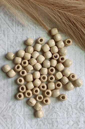 Saanvi Creation: Timeless Elegance - Ivory Wooden Beads for Classic Beauty | Ivory Wooden Beads | Wooden Beads | Macrame Craft | Macrame Accessories