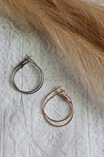  Saanvi Creation: Golden Statement - Elevate Your Look with Chunky Hoops!
 | Earring Hoops Silver | 3.5 Cm Earring | Macrame Craft | Macrame Accessories