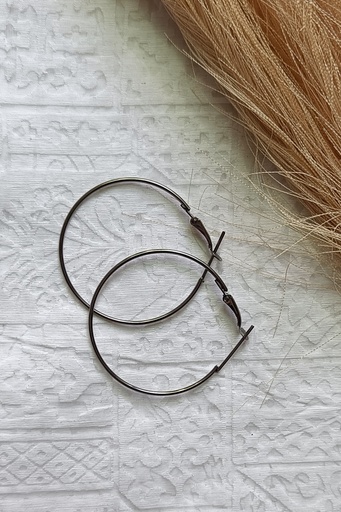  Saanvi Creation: Silver Sensations - Effortless Elegance in Hoop Form! | Earring Hoops Silver | 4.5 Cm Earring | Macrame Craft | Macrame Accessories 