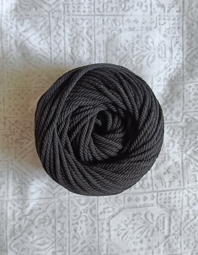 Black 4MM Macrame Cord | 4 PLY Twisted Cotton Cord | 100% Natural Cotton Macrame Rope | Macrame Handmade Plant Hanger | Macrame Wall Hanging | Macrame Craft Making | Macrame Cord | Macrame Thread
