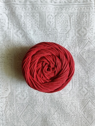 Red 4MM Macrame Cord | 4 PLY Twisted Cotton Cord | 100% Natural Cotton Macrame Rope | Macrame Handmade Plant Hanger | Macrame Wall Hanging | Macrame Craft Making | Macrame Cord | Macrame Thread