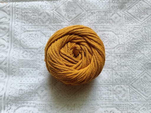 Mustard Yellow 4MM Macrame Cord | 4 PLY Twisted Cotton Cord | 100% Natural Cotton Macrame Rope | Macrame Handmade Plant Hanger | Macrame Wall Hanging | Macrame Craft Making | Macrame Cord | Macrame Thread