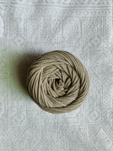  4MM Macrame Cord | 4 PLY Twisted Cotton Cord | 100% Natural Cotton Macrame Rope | Macrame Handmade Plant Hanger | Macrame Wall Hanging | Macrame Craft Making | Macrame Cord | Macrame Thread | Sand