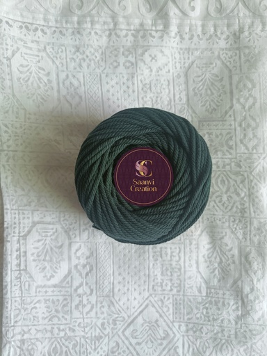 Forest Green 4MM Macrame Cord | 4 PLY Twisted Cotton Cord | 100% Natural Cotton Macrame Rope | Macrame Handmade Plant Hanger | Macrame Wall Hanging | Macrame Craft Making | Macrame Cord | Macrame Thread