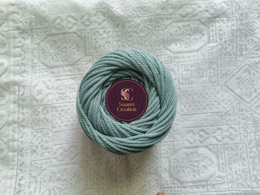 Aqua 4MM Macrame Cord | 4 PLY Twisted Cotton Cord | 100% Natural Cotton Macrame Rope | Macrame Handmade Plant Hanger | Macrame Wall Hanging | Macrame Craft Making | Macrame Cord | Macrame Thread