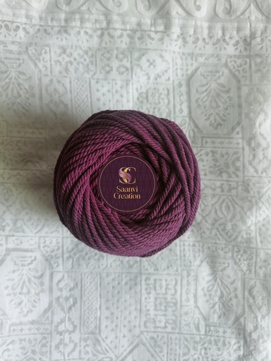 Royal Purple 4MM Macrame Cord | 4 PLY Twisted Cotton Cord | 100% Natural Cotton Macrame Rope | Macrame Handmade Plant Hanger | Macrame Wall Hanging | Macrame Craft Making | Macrame Cord | Macrame Thread
