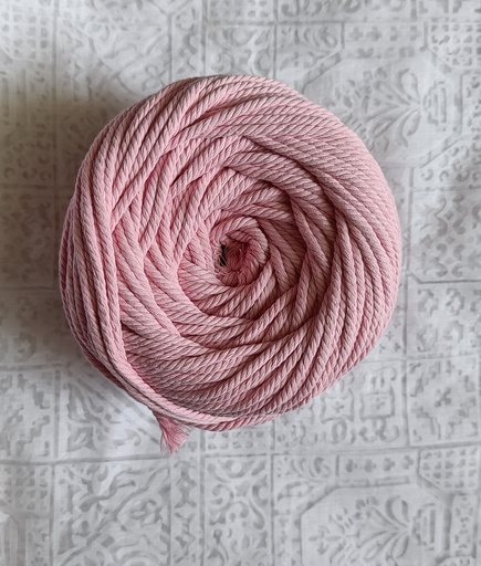 Baby Pink 4MM Macrame Cord | 4 PLY Twisted Cotton Cord | 100% Natural Cotton Macrame Rope | Macrame Handmade Plant Hanger | Macrame Wall Hanging | Macrame Craft Making | Macrame Cord | Macrame Thread