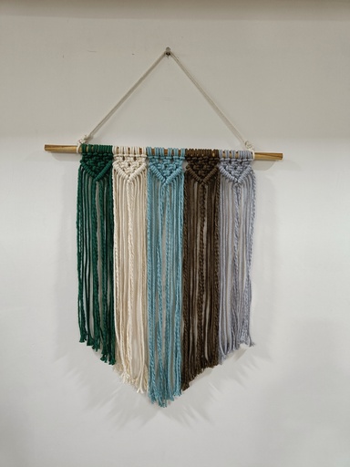 Timeless Elegance Macrame Wall Hanging | Macrame Wall Hanging Decor | Boho Wall Décor | Handmade Wall Hanger | Wall Hanging For Living Room & Bed Room | Wooden Stick Wall Décor Beige