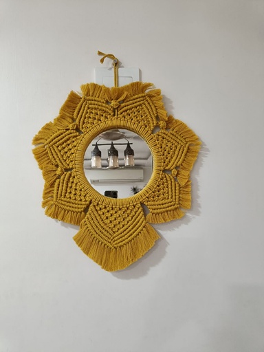  Saanvi Creations' Macrame Magic Mirrors: Reflect Your Style | Macrame Round Mirror | Macrame Wall Mirror |  Macrame Mirror | Home Decoration | Handmade Macrame Mirror