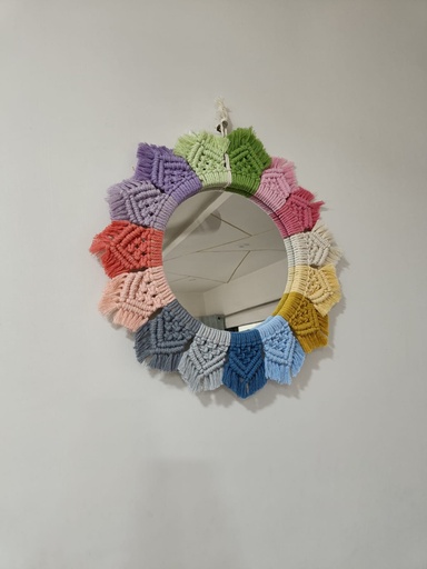 Saanvi Creations' Grand Bohemian Reflections: Macrame Mirrors | Macrame Round Mirror | Macrame Wall Mirror |  Macrame Mirror | Home Decoration | Handmade Macrame Mirror